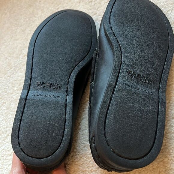 Men’s Sperry Top Sider size 10 black 2 eye boat shoes. - Picture 5 of 7
